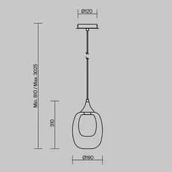 Подвесной светильник Аура / Aura E14х1 Maytoni mod016pl-01bs1