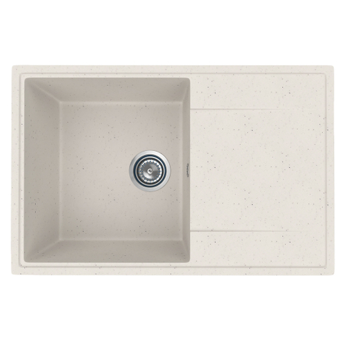 Мойкa ML-GMU07 УЛЬТРА с крылом, белый камень, 735*475 мм (глуб. чаши 175)