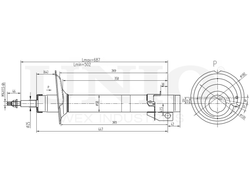 Амортизатор газовый передней подвески UNIO SAB-10635