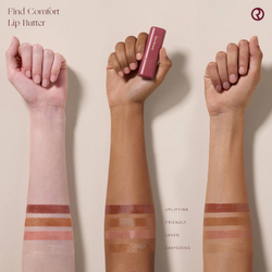 Rare Beauty Find Comfort Lip Butter Balm + Overnight Mask with Hyaluronic Acid Butter - Friendly - muted caramel