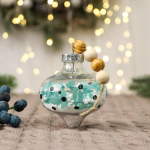 Украшение "Пора чудес" 8х8 см, геометрия снег,прозрачн.