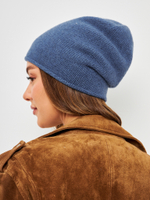 Шапка LACE удлиненная одинарная,с руликом с содержанием кашемира