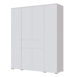 Шкаф четырехстворчатый Плейона, белый