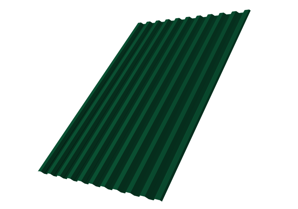 Профнастил С21 0,40мм 1050х2000мм RAL6005 Зеленый Мох