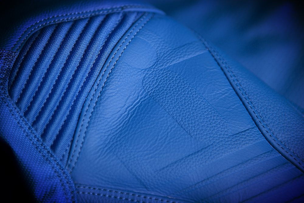 Мотокуртка - ICON SANCTUARY (кожа, синяя)