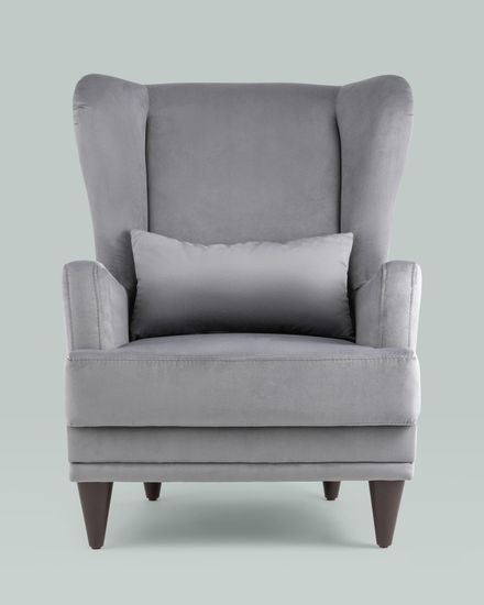 Кресло Скотт велюр серый