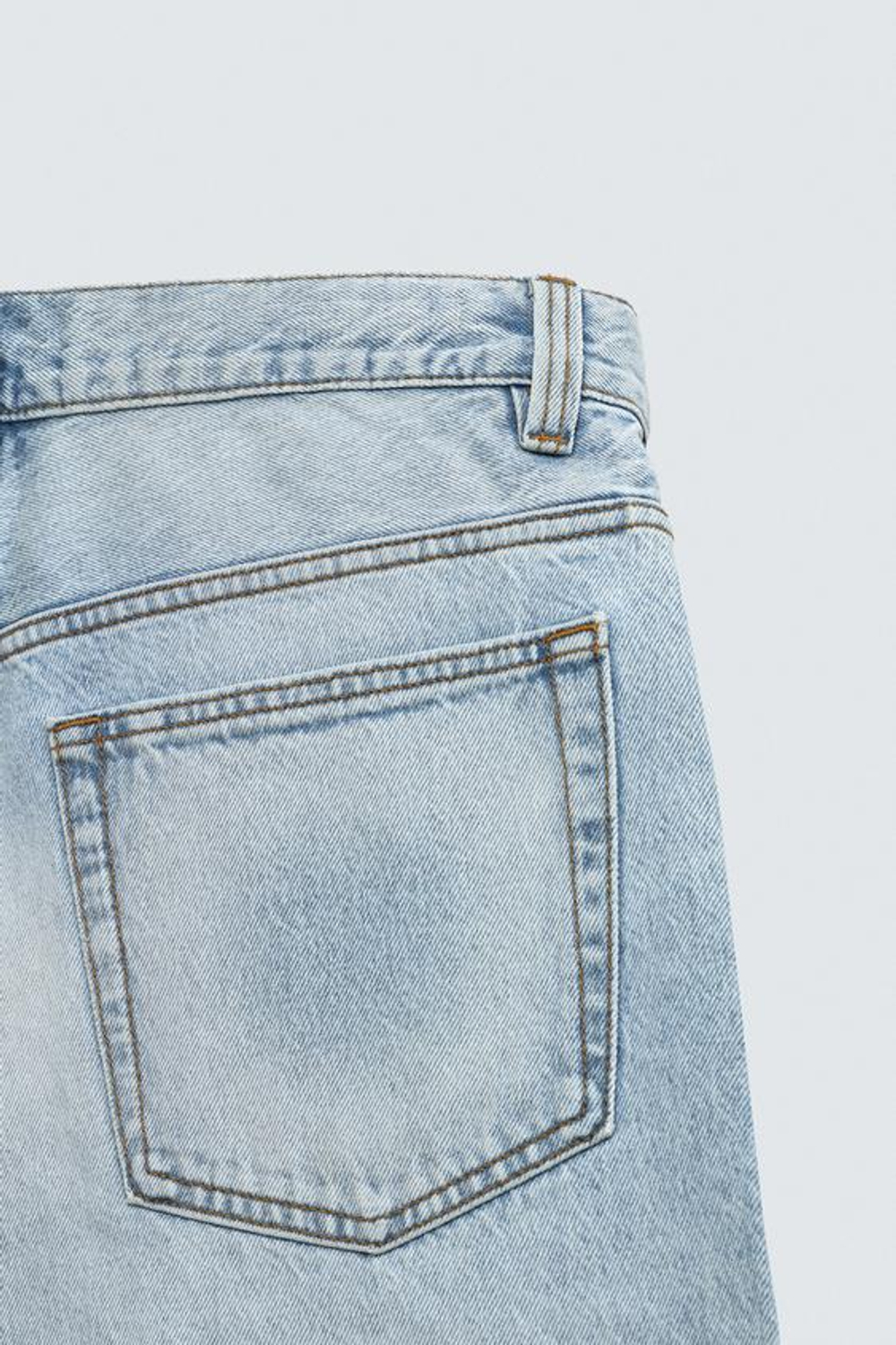 ZARA ДЖИНСОВЫЕ ШОРТЫ RELAXED FIT, ГОЛУБОЙ