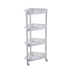 ЭТАЖЕРКА УГЛОВАЯ ТЕРЕЗА 4 ПОЛКИ 400Х270Х840 ММ (Светло-серый)