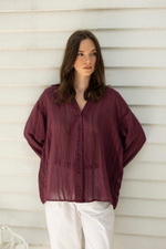 Блуза из вискозы с прозрачными вставками