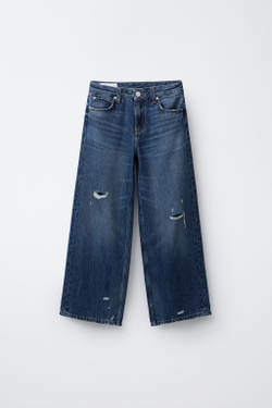 ZARA ДЖИНСЫ WIDE LEG, СИНИЙ