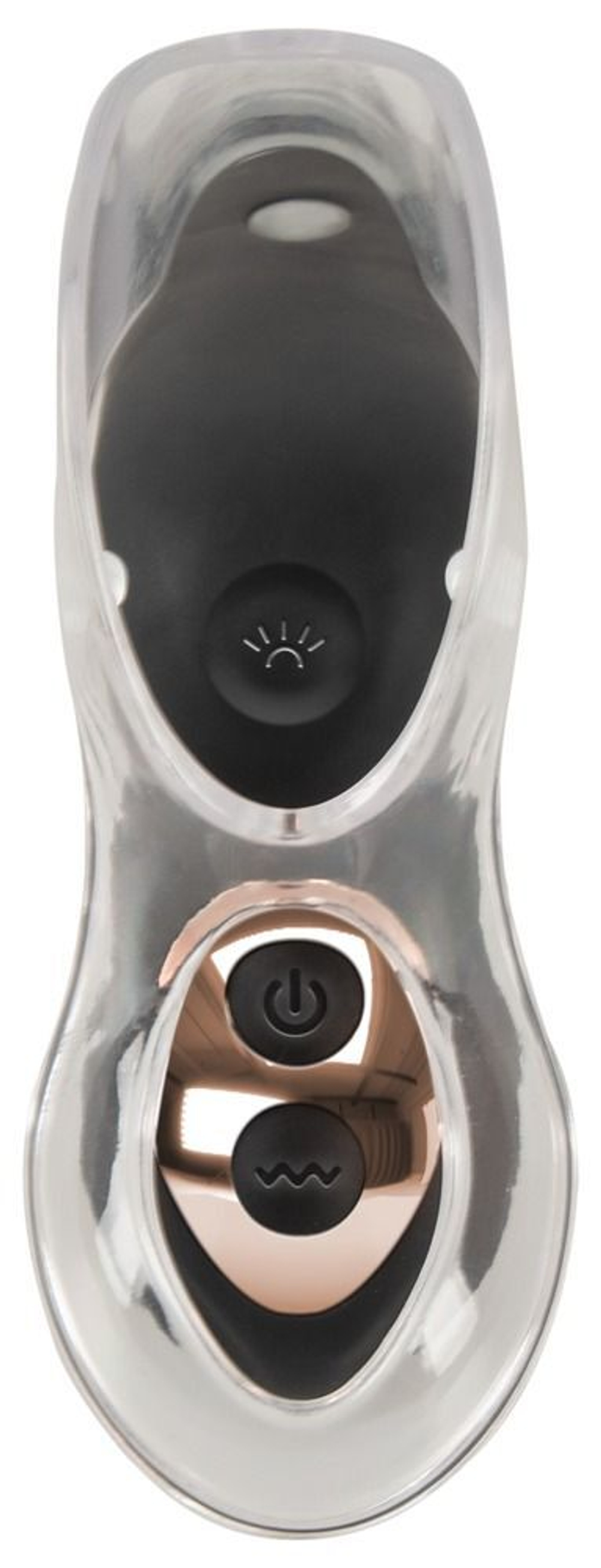 Вагинальный расширитель Vibrating Speculum с вибрацией и подсветкой (Цвет: черный)