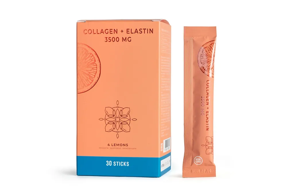 4Lemons Collagen+Elastin Premium 3500 mg, грейпфрут-коллагеновое желе №30