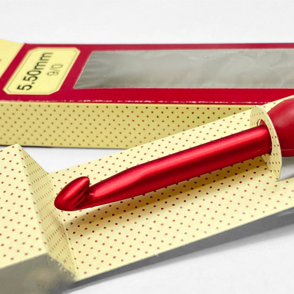 Крючок для вязания с ручкой Tulip Etimo Red