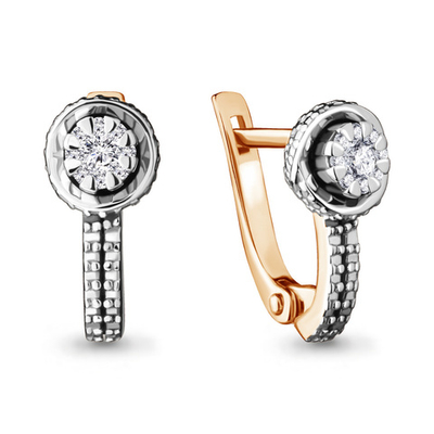 941807к Серьги из Золота с бриллиантами из коллекции "Elegance"
