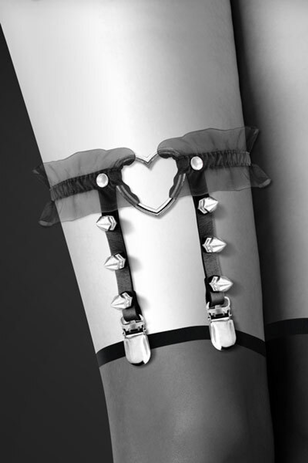 Гартер Bijoux Pour Toi с бантиком и шипами GARTER WITH HEART