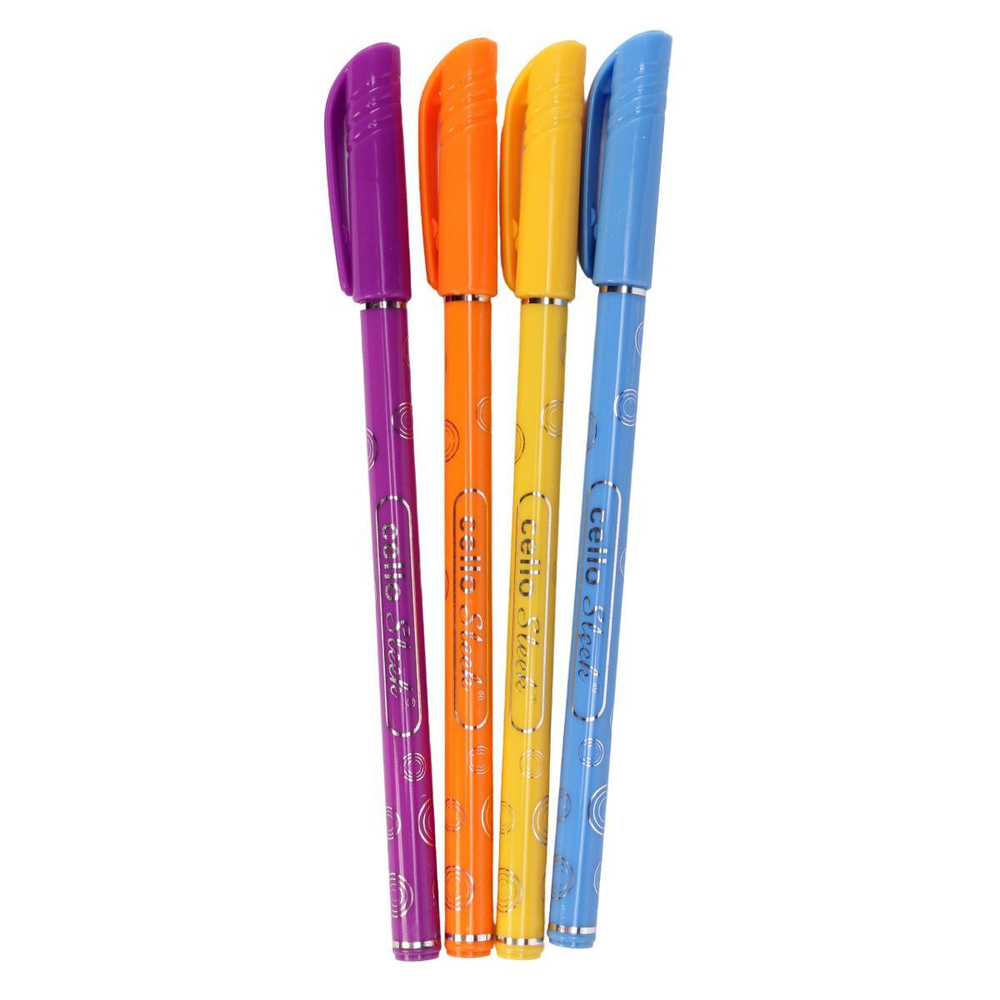 Ручка масляная "Круги" 0,7мм. синяя, 5 цветов микс, С-40164