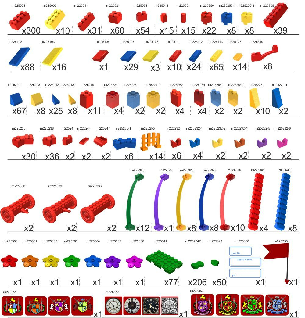 Архитектурный набор 5" на платформе M - 147x132 см