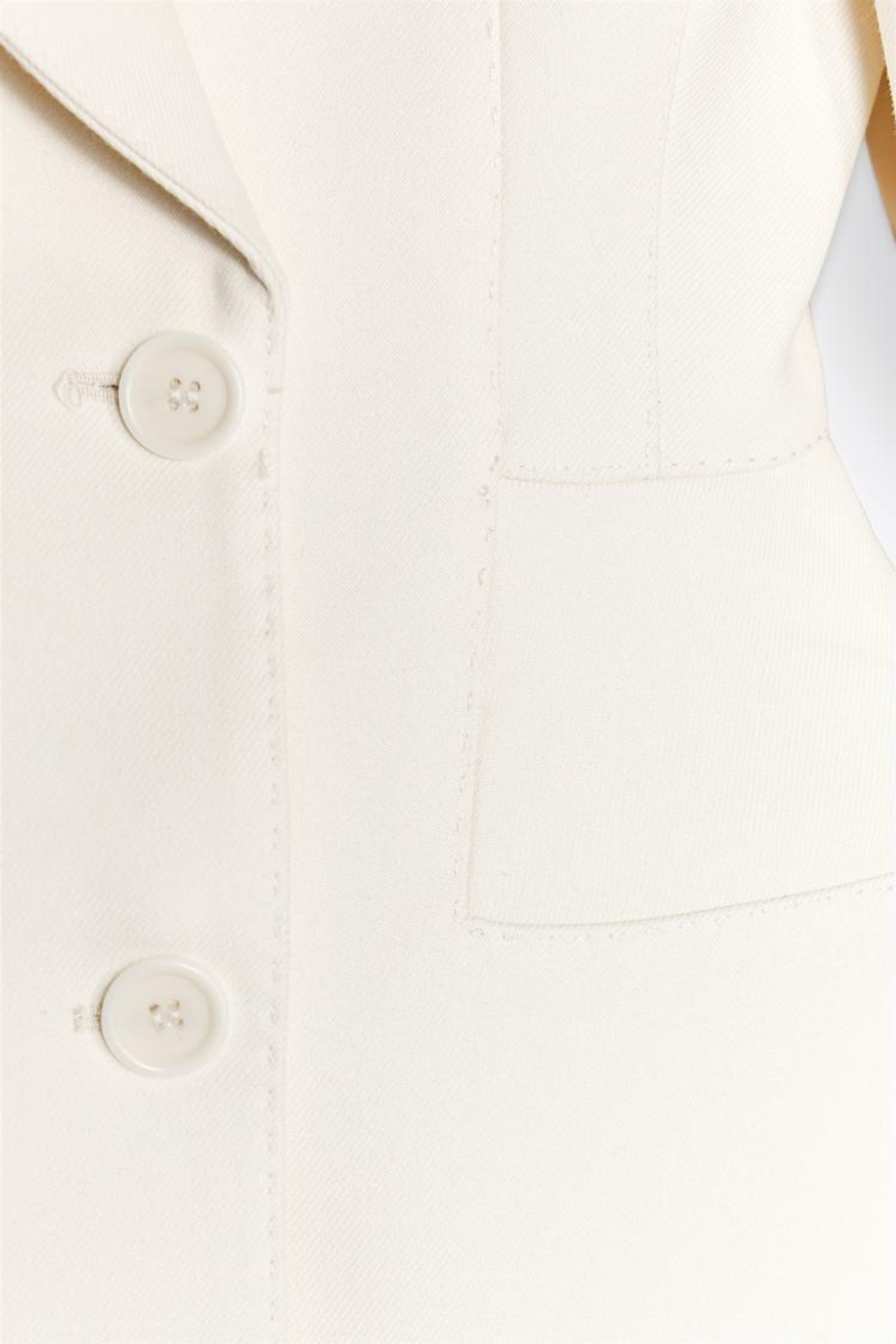 ZARA ДВУБОРТНЫЙ БЛЕЙЗЕР С ПОДПЛЕЧНИКАМИ — ZW COLLECTION, СВЕТЛО-БЕЖЕВЫЙ