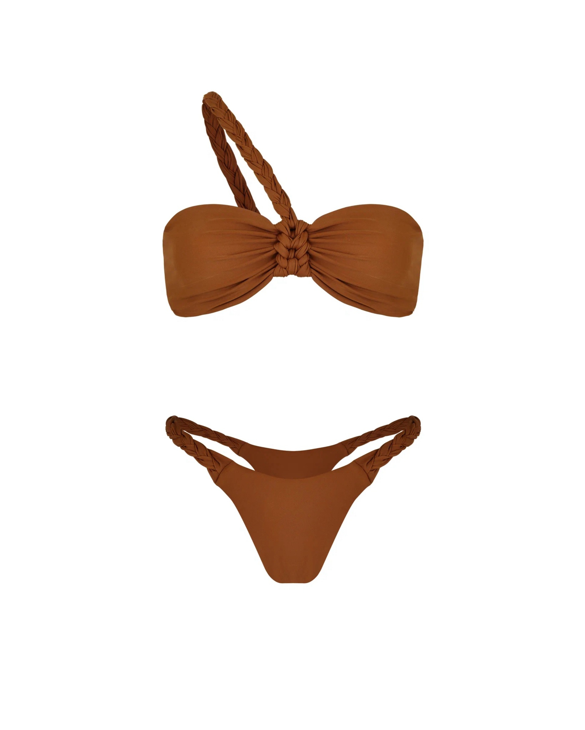 Купальник КОСЫ бандо терракот пошив