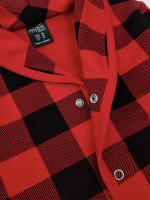 Пижама с воротником Mjölk Клетка красная