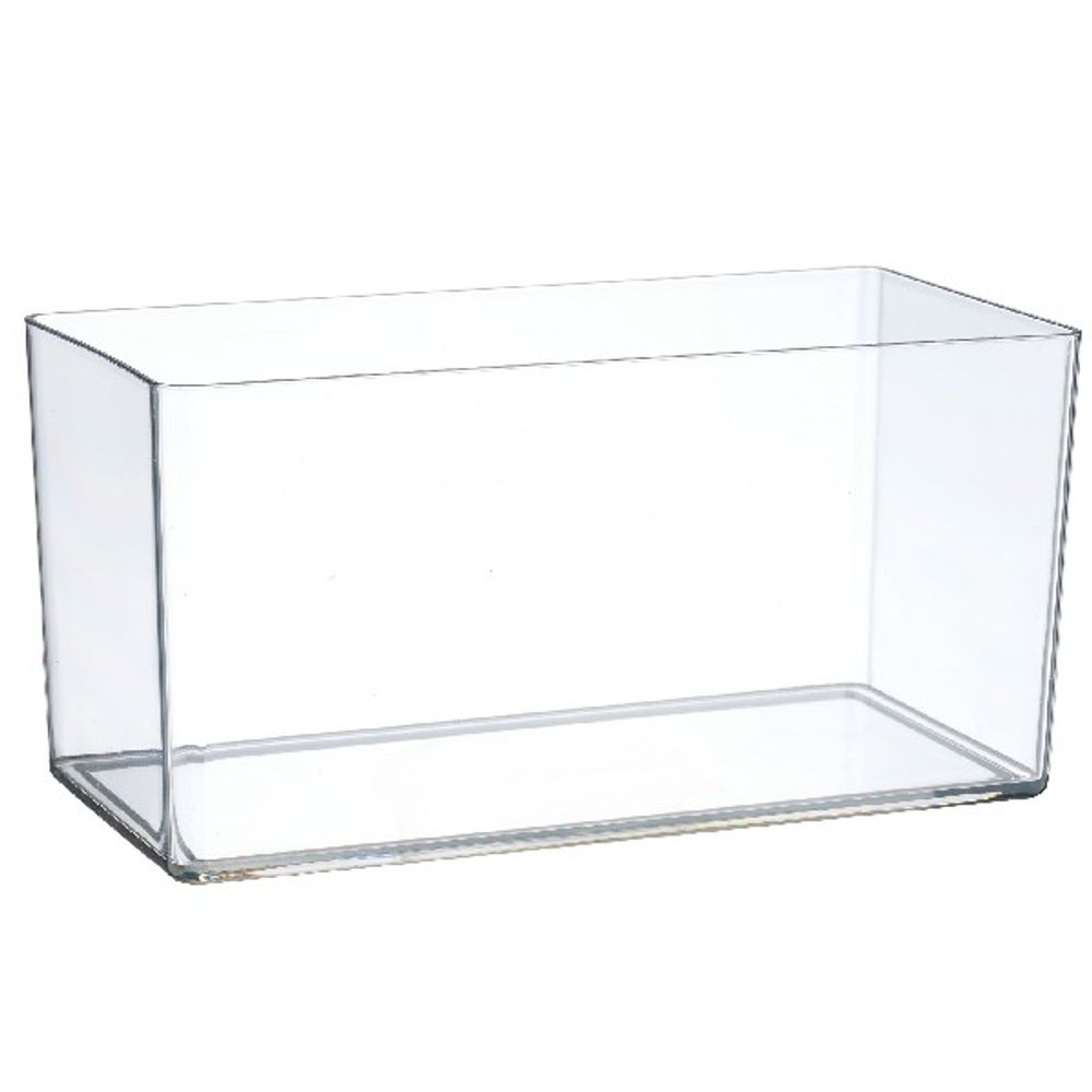 Кашпо "Classic square" (пластик) 20x10xH10см (Прозрачный)