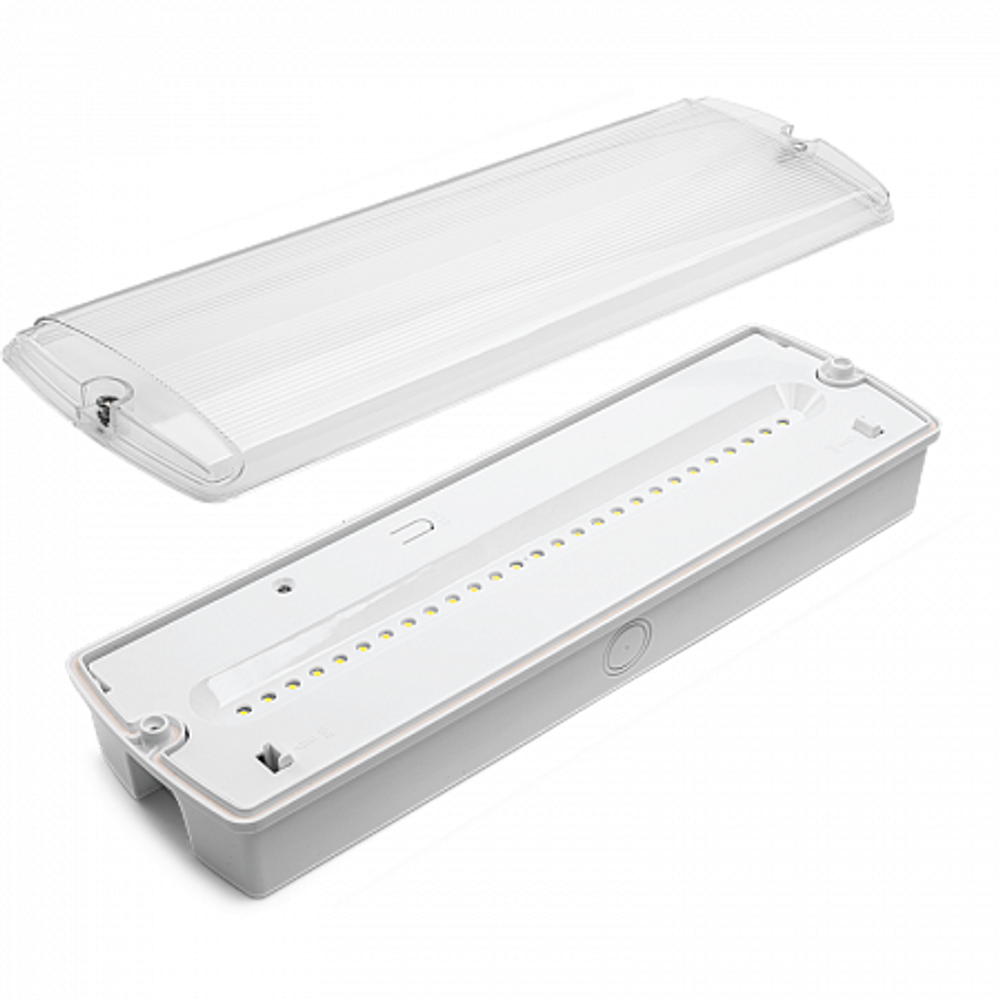 Аварийный светильник WOLTA PRO ОРИЕНТИР ДБО03-4-052-6К с БАП EM3 4,5Вт 6500К IP65 Прозрачный 184лм 352х110х68мм