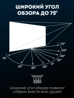 Экран для проектора белый без рамки настенный 90'