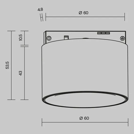 Трековый светильник Альфа С / Alfa S Levity 2700К 5Вт 36° Technical tr188-1-5w2.7k-m-bbs