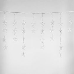 ULD-E5505-196-DTK WHITE-BLUE IP20 STARS-1 Занавес светодиодный фигурный Звёздочки-1. 5.5х 0.5м. 56 подвесов. 196 светодиодов. Белый и синий свет. Провод прозрачный. TM Uniel.