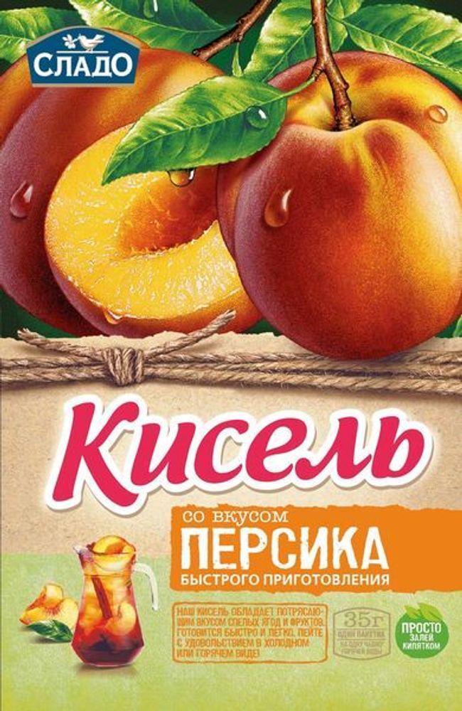 Кисель Сладо моментальный, персик, 35 г
