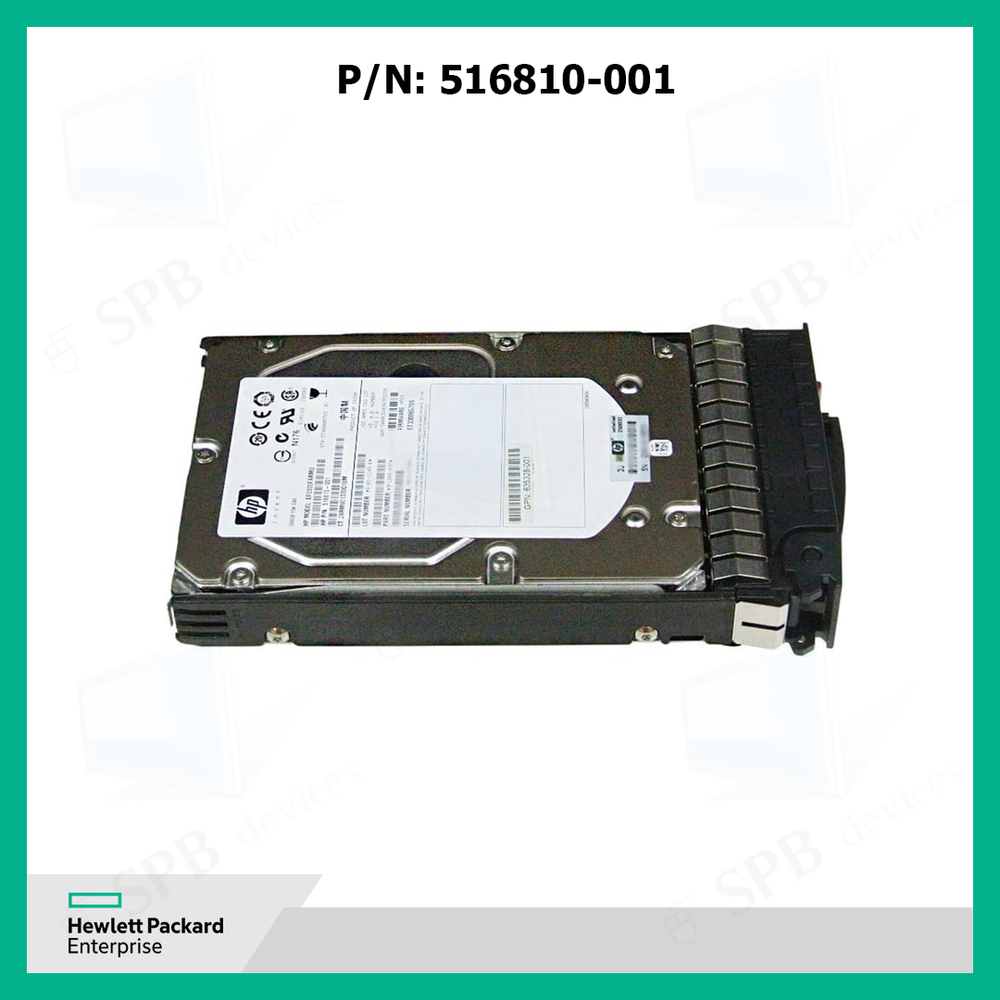 Жесткий диск HP 516814-B21 300 GB 15K RPM 3.5" 6Gb/s SAS HARD DRIVE W/ CADDY 516810-001, 517350-001, ST3300657SS