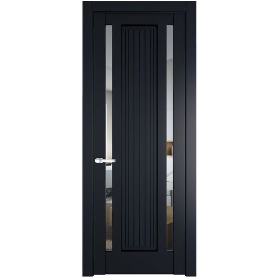 Фото межкомнатной двери эмаль Profil Doors 3.5.1PM нэви блу стекло прозрачное