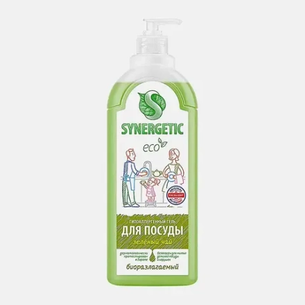 Средство для мытья посуды и детских игрушек Synergetic Зеленый чай 1л