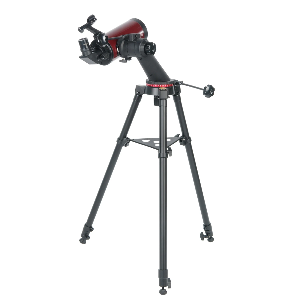 Телескоп Veber NewStar MAK90 AZIII под углом сбоку, черный штатив