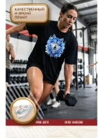 Термонаклейка на одежду, термопринт Волк охота