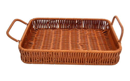 Ваза для фруктов/хлеба "Ротанг" 27,5*19*4 см, 107227 пластик