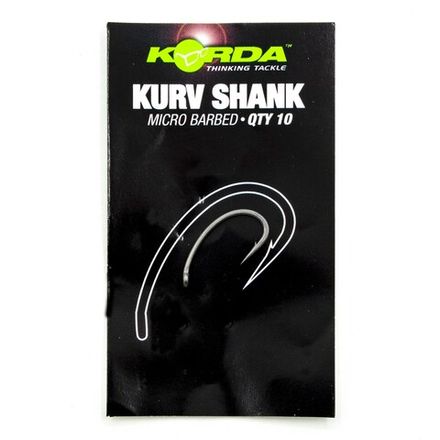 KORDA Крючок Kurv Shank №6 с бородкой 10шт