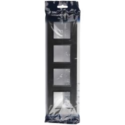 Рамка для розеток и выключателей ЭРА Elegance 14-5014-05 Classic, на 4 поста, антрацит