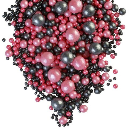 Драже зерновое в кондитерской глазури (183, Жемчуг черный, розовый) 1,5 кг