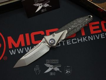 Складной нож Microtech Socom Bravo T/E 261-7CFTI c клинком из стали Böhler M390 Microclean®, рукоять титан / карбон