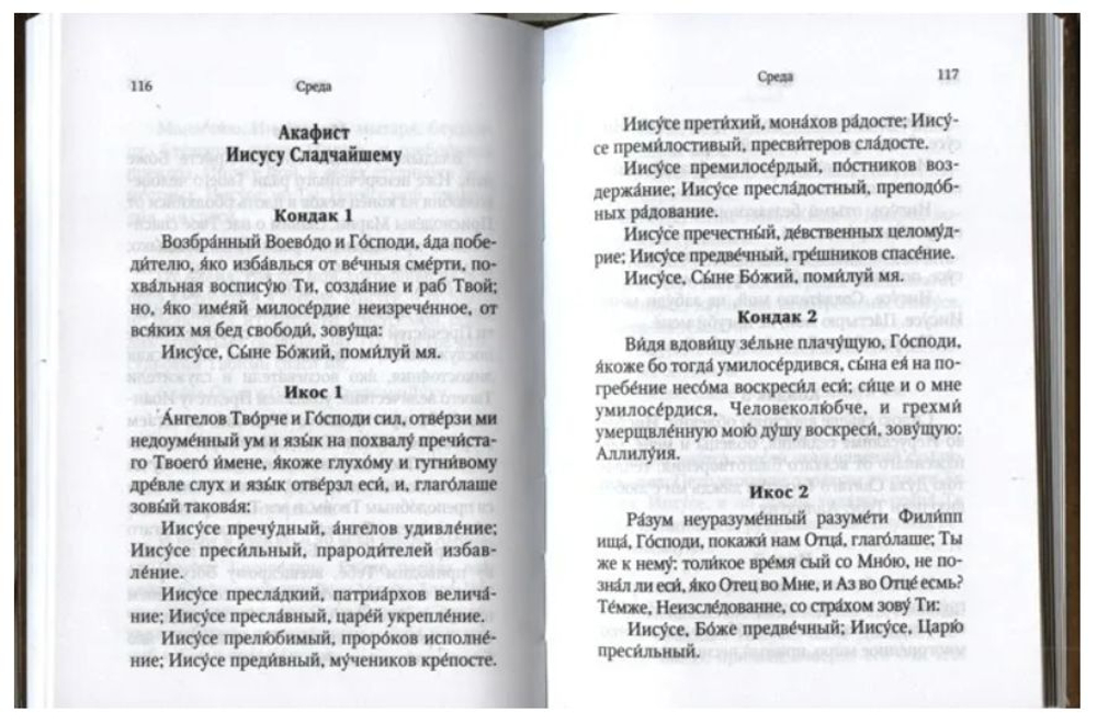 Каноны и акафисты на всю седмицу