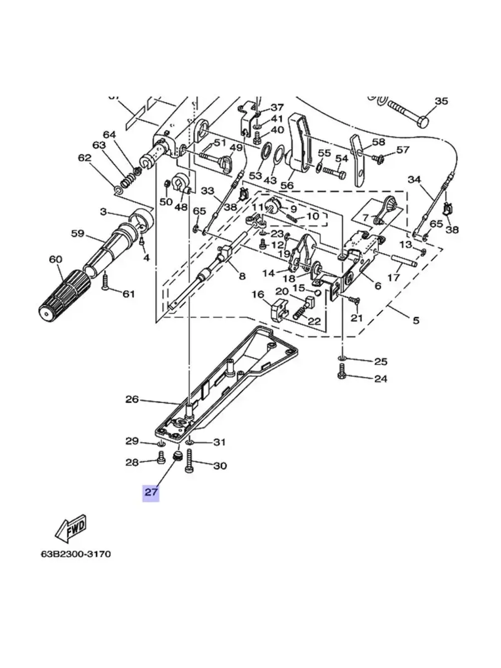 Втулка резиновая для лодочных моторов 9048014M14