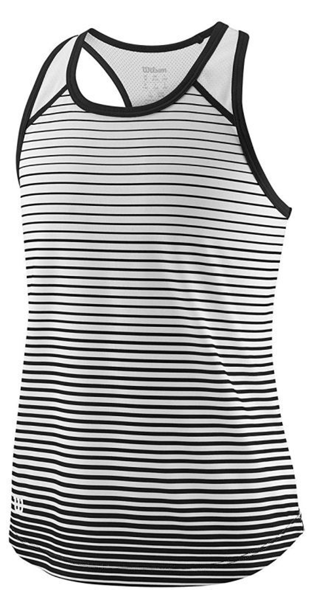 Футболка для девочки теннисная Wilson G Team Striped Tank - black/white