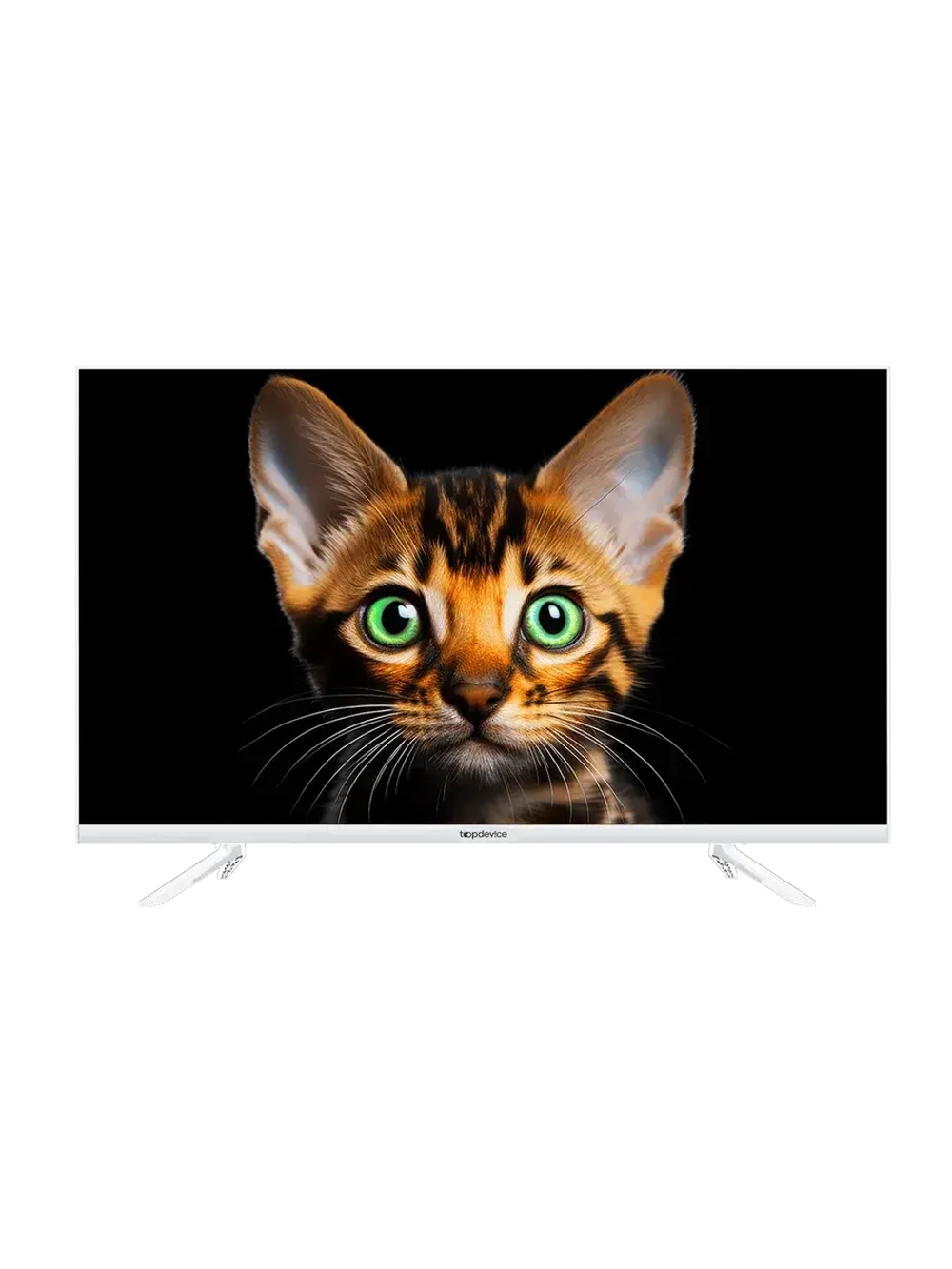Телевизор 32'' SmartTV без рамок белый для кухни для детской