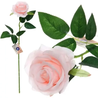 Цветок искусственный 50см «Роза» розовая