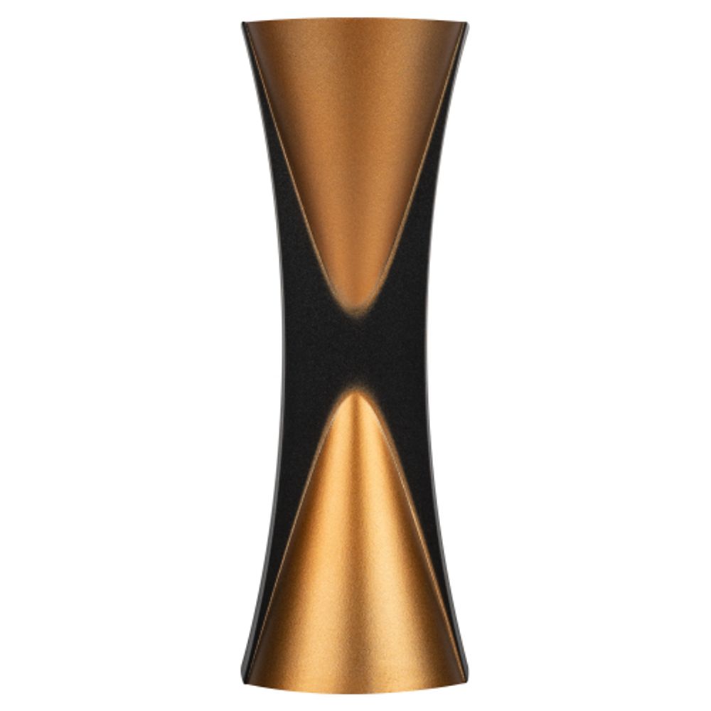 Декоративная подсветка ЭРА WL43 BK+GD светодиодная 6Вт 3500К черный/золото IP54 для интерьера, фасадов зданий