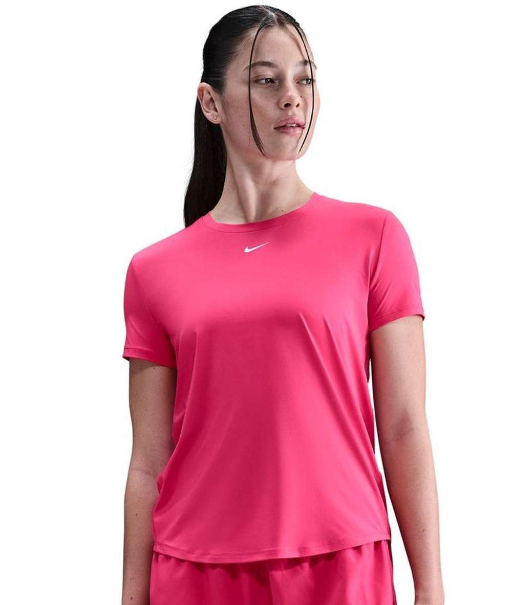 Женская теннисная футболка Nike One Classic Dri-Fit - rush pink/white