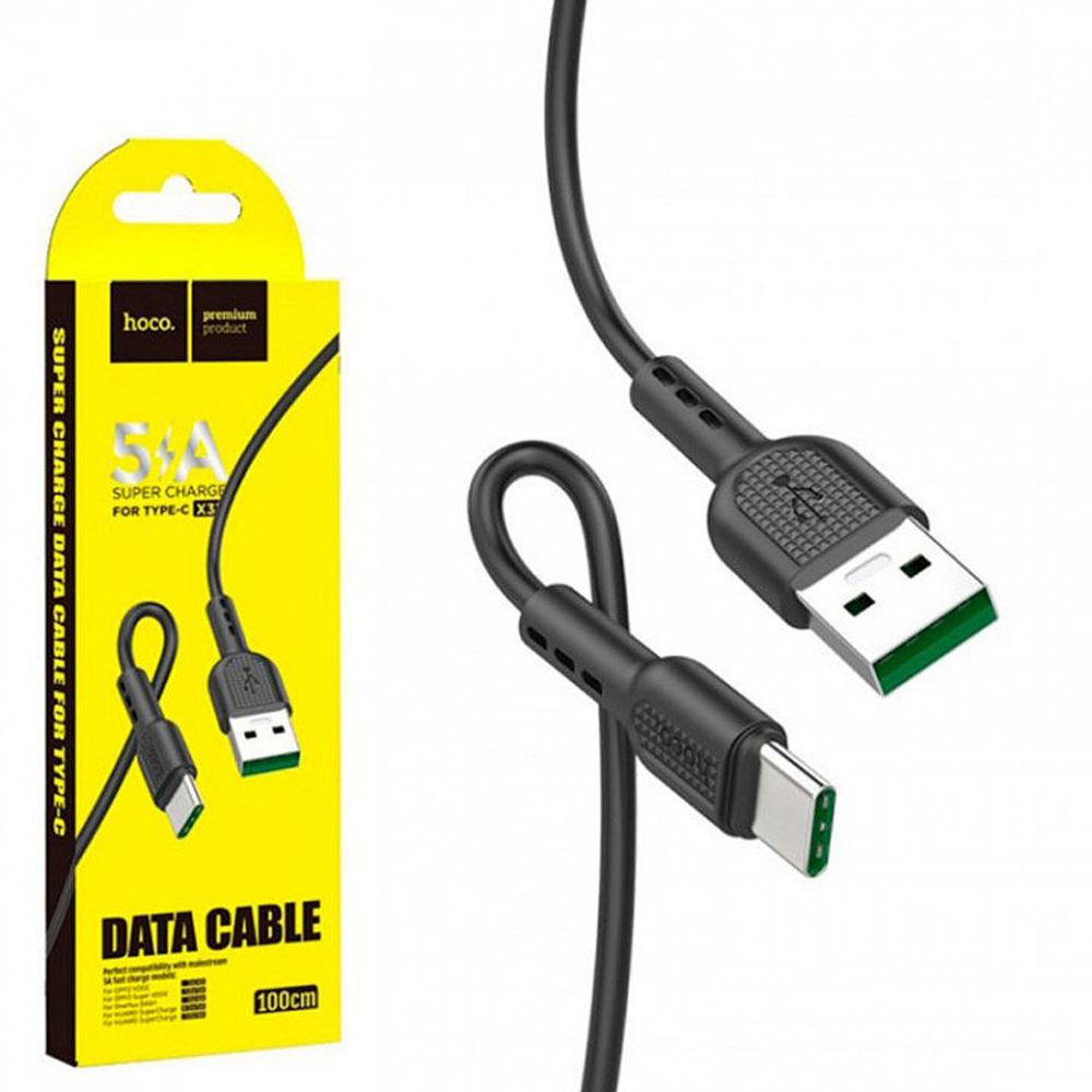 Кабель USB - Type-C Hoco X33 (5A) Черный