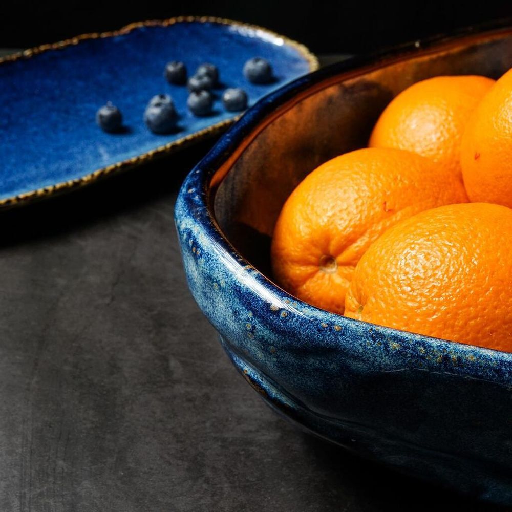 Блюдо овальное 51*29 см h12 см 5,5 л Aqua Blue Style Buffet P.L. [1]