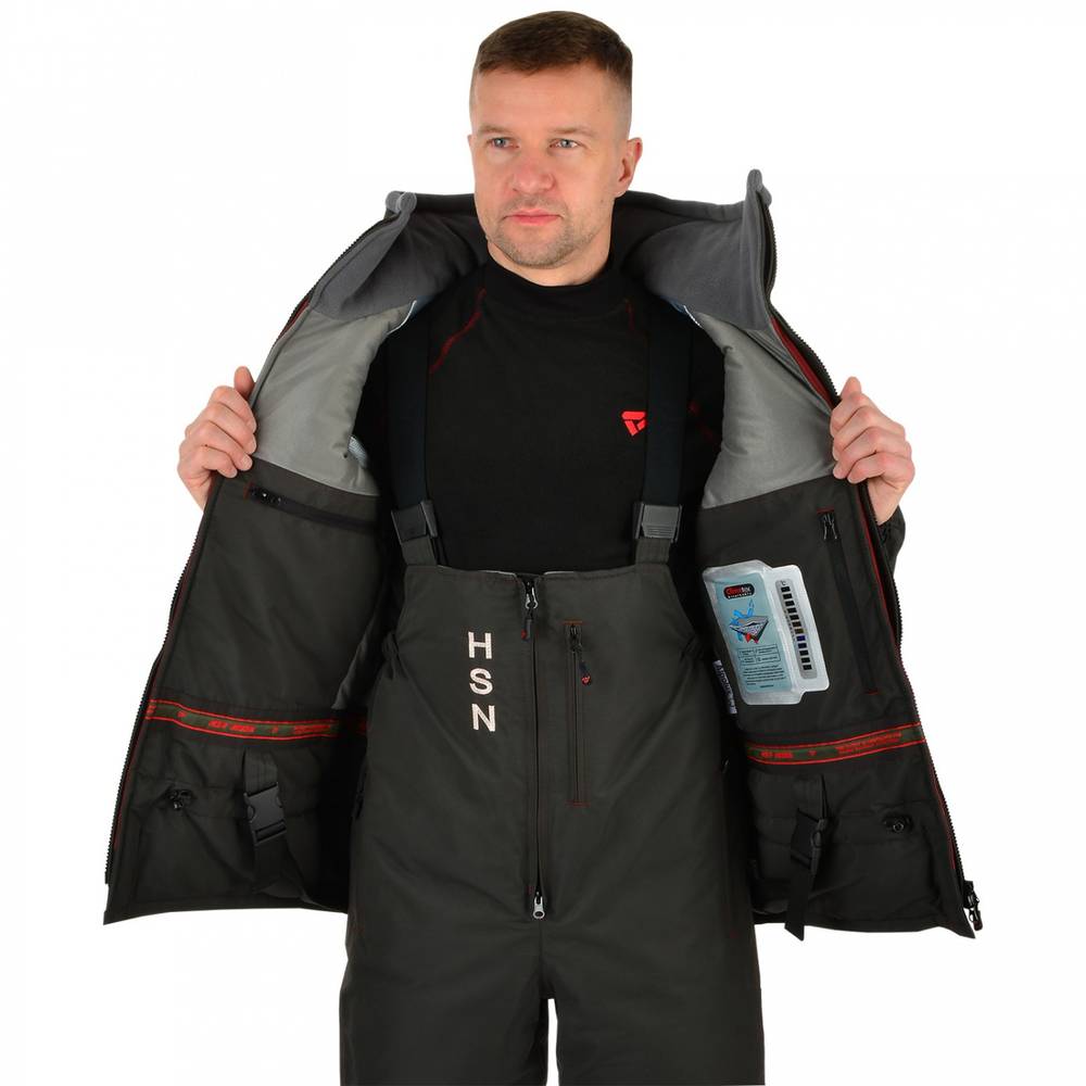 Костюм-поплавок мужской зимний "Rescuer II comfort" -40, hardguard, махагон, ХСН